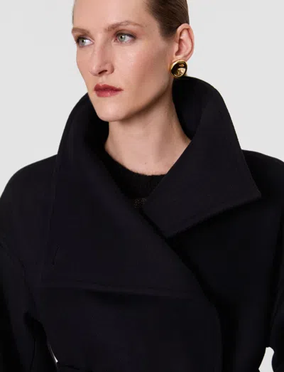 Joseph Fiore Wool Blend Coat In Black