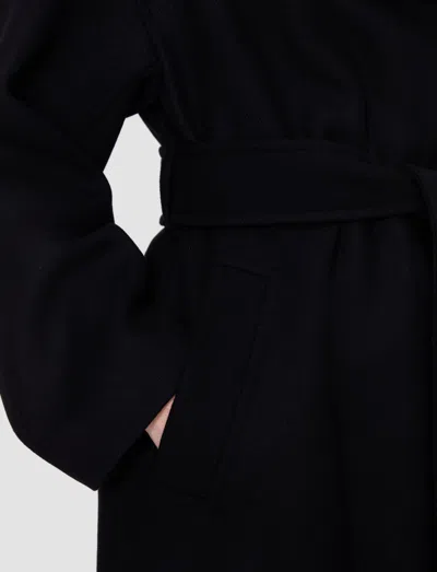 Joseph Fiore Wool Blend Coat In Black