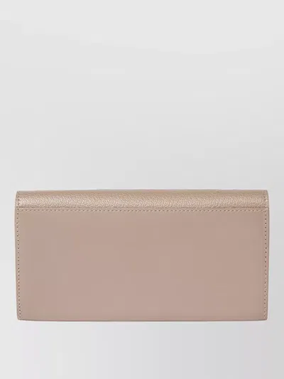 Fendi Ff Continental With Chain Dove Grey Leather Wallet