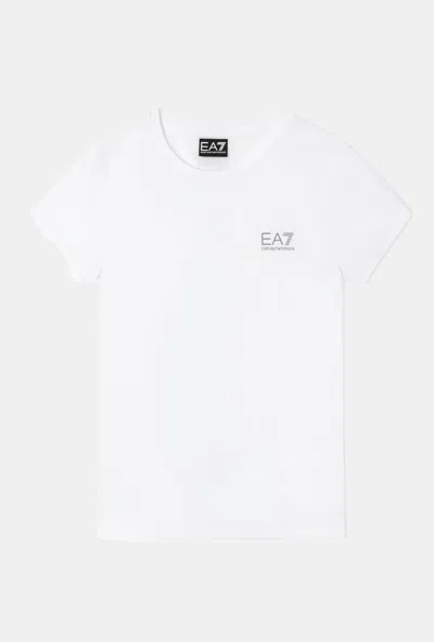 Ea7 Natural Ventus7 Technical Fabric T-shirt In White
