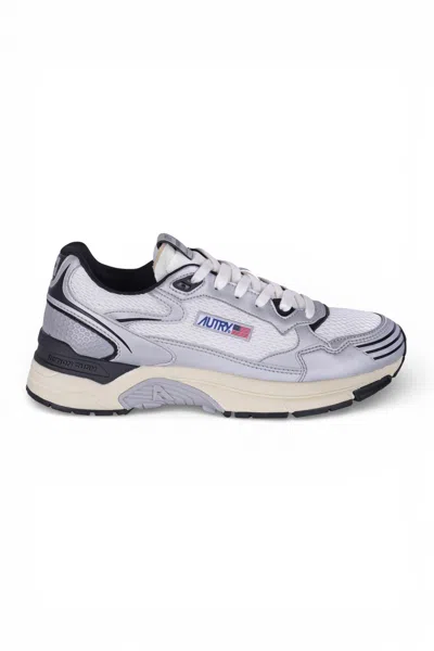 Autry Hyperway Logo-patch Sneakers In Gray