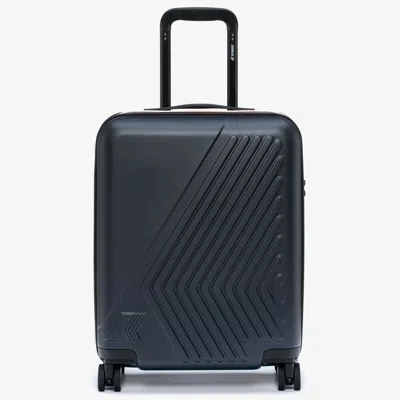 K-way Embossed Logo-detail Suitcase In Blue Depth (k89)