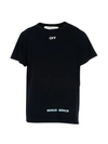 OFF-WHITE Black "care" Print T-shirt,OMAA002S170011281001