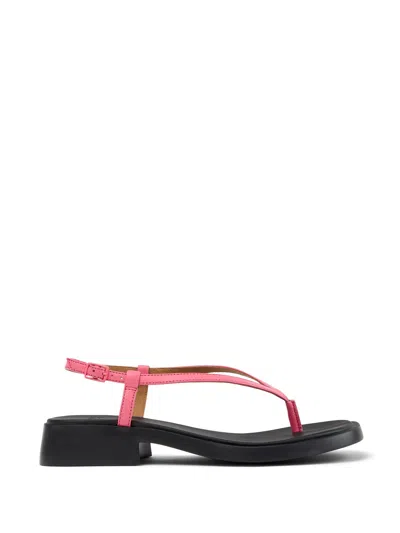 Camper Dana Leather Sandals In Pink