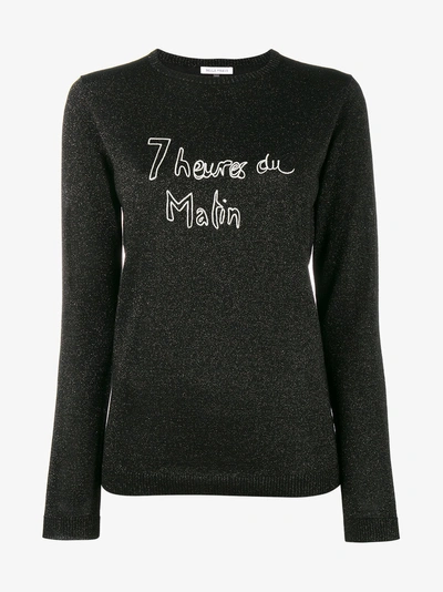 Bella Freud Glittered Slogan Jumper