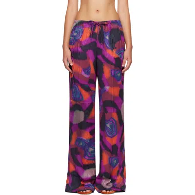 Dries Van Noten Puvis Long Drawstring Pants In Multi