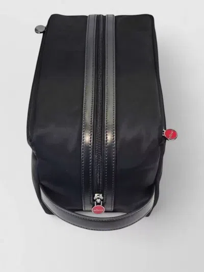 Kiton Rectangular Travel Case Front Pocket In Black