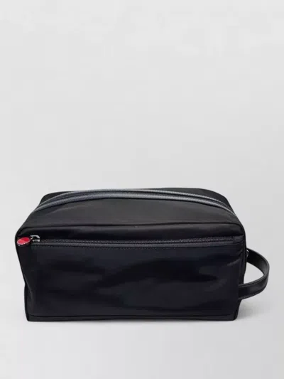 Kiton Rectangular Travel Case Front Pocket In Black