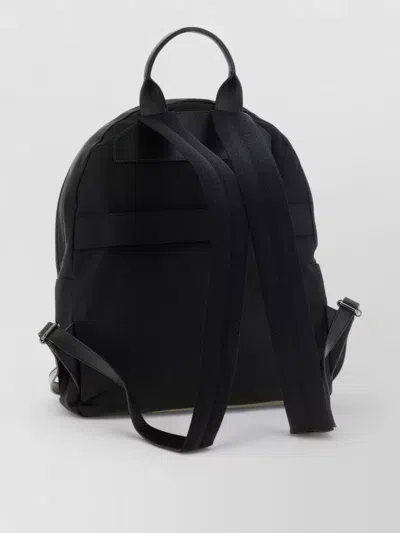 Kiton Logo Backpack Top Handle Adjustable Straps In Black