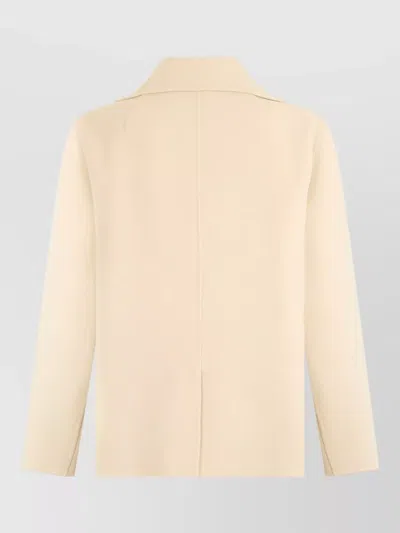 S Max Mara Double Breasted Wool Jacket Structured Cut In Neutral