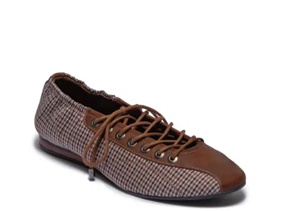 Bernardo Billie Check Leather Sneakerina Flats In Multi