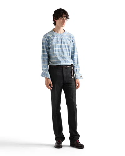 Prada Wool Pants In Black