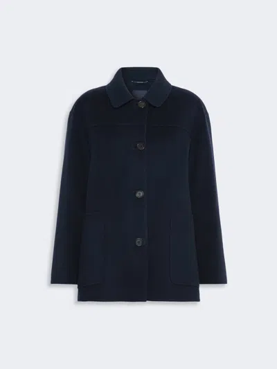 Max Mara Smmgiugno Button-fastening Jacket In Blue