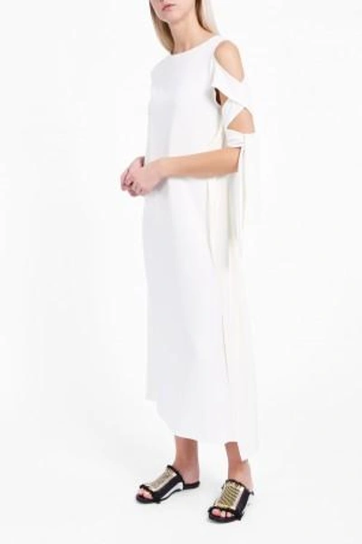 Helmut Lang Crepe Cut-out Shoulder Dress