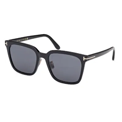 Tom Ford Smoke Square Unisex Sunglasses Ft1132-k 01a 56 In Blue