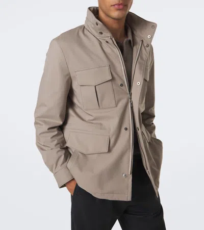 Agnona Technical Field Jacket In Grey