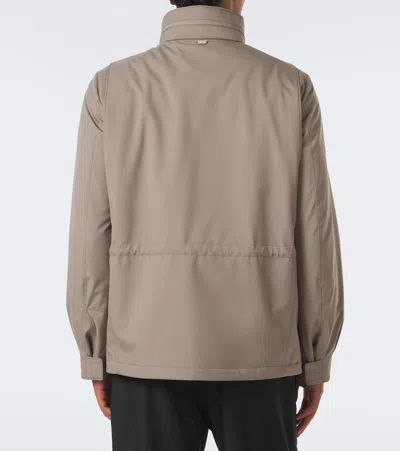 Agnona Technical Field Jacket In Grey
