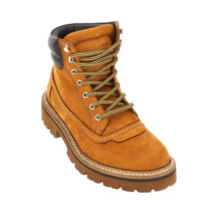 Dsquared2 D2 Monogram Ankle Boots In Brown
