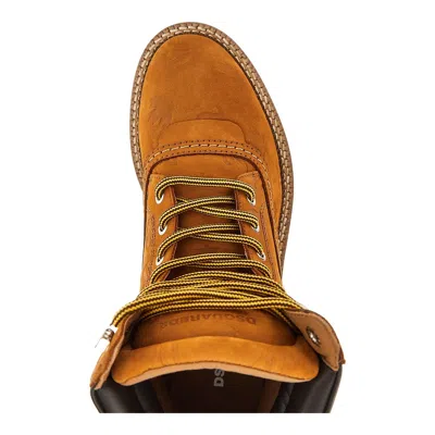 Dsquared2 D2 Monogram Ankle Boots In Brown