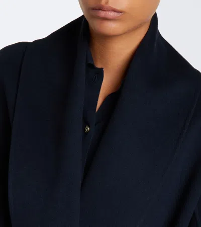 S Max Mara Virgin Wool Wrap Coat In Multi