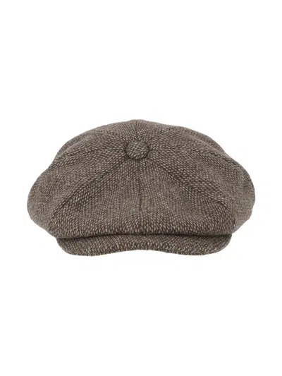 Barbour Winston Baker Boy Cap In Brown