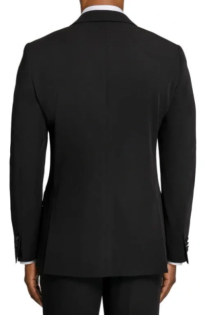 Construct Peak Lapel Tuxedo Jacket In Black