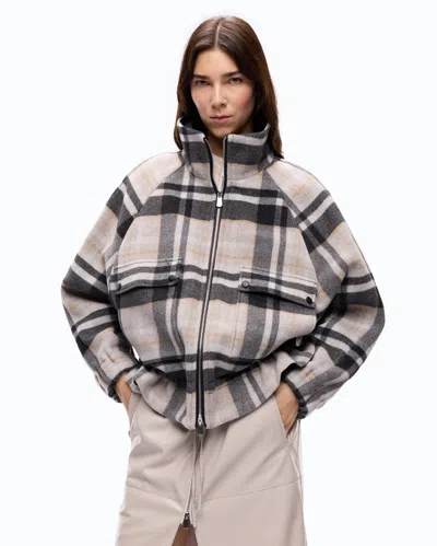 Pinko Check-pattern Elasticated-hem Jacket