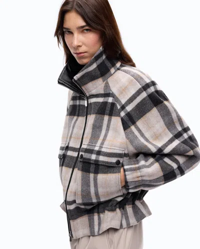 Pinko Check-pattern Elasticated-hem Jacket