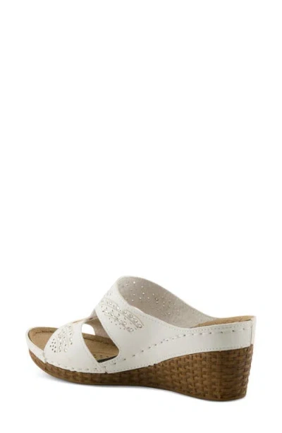 Flexus By Spring Step Wedge Sandal In White