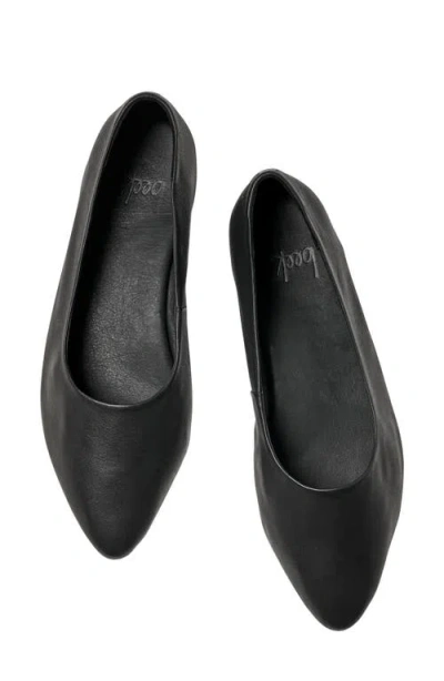 Beek Swoop Pointed Toe Flat In Black