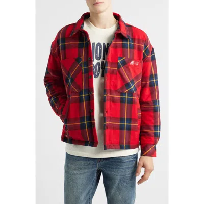Icecream Buffalo Shacket In Red