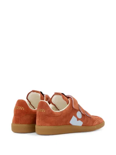 Isabel Marant Beth Calfskin Suede Low-top Sneakers In Orange