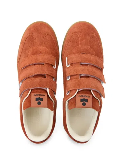 Isabel Marant Beth Calfskin Suede Low-top Sneakers In Orange
