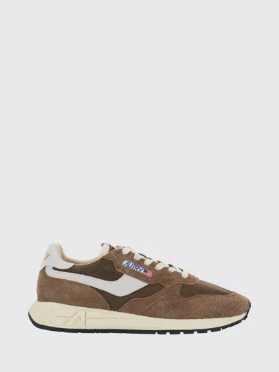 Autry Brown Leather Sneakers With Timeless Design In Multi