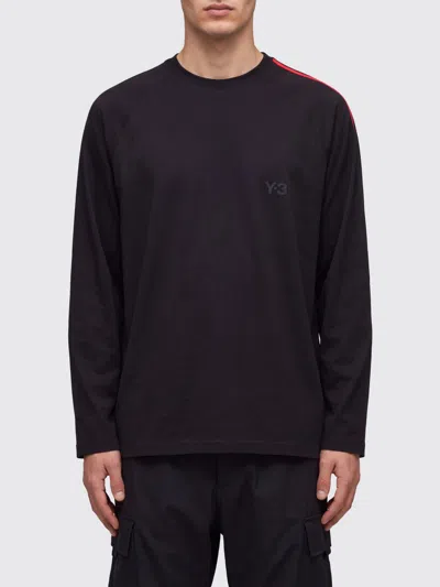Y-3 Gradient 3 Stripe Ls T-shirt In Black