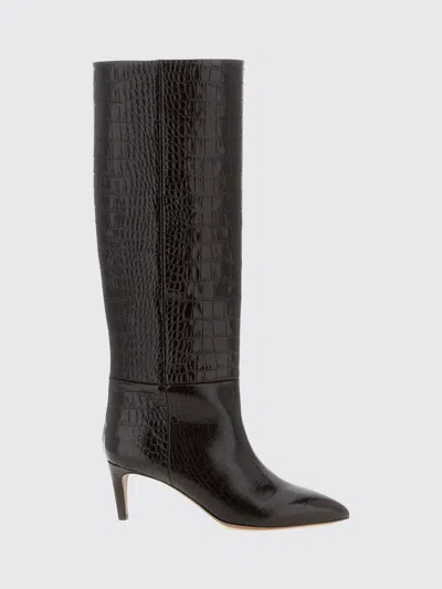 Paris Texas Croc-effect Leather Boots In Brown