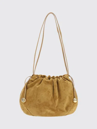 Liffner Suede Drawstring Shoulder Bag In Neutral