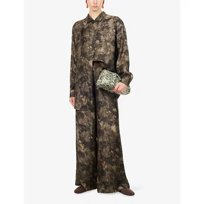 Uma Wang Pansy Pants In Green Grey