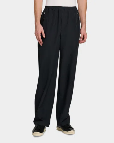 Jil Sander Men's Wide-leg Pull-on Tech Trousers In Multi