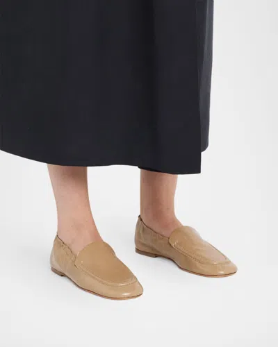 Odissi Juno Leather Loafers In Neutral