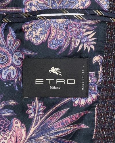 Etro Single-breasted Wool-blend Bouclé Jacket In Animal Print
