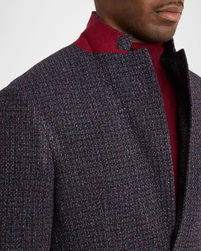 Etro Single-breasted Wool-blend Bouclé Jacket In Animal Print