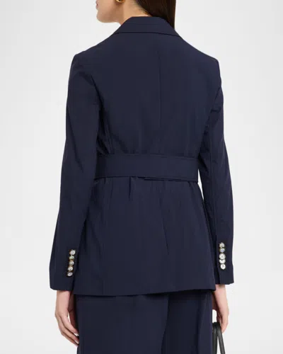 Veronica Beard Howard Belted Jacket In Blue