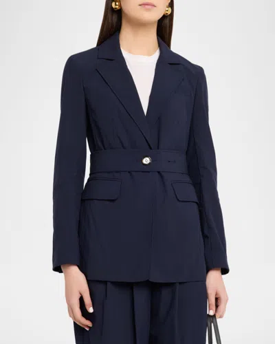 Veronica Beard Howard Belted Jacket In Blue