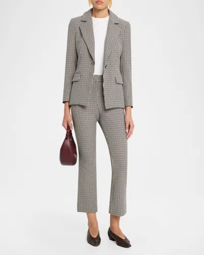 Veronica Beard Healy Houndstooth Dickey Jacket In Multi