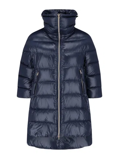 Herno Blue Cleofe Waterproof Down Jacket In Blue