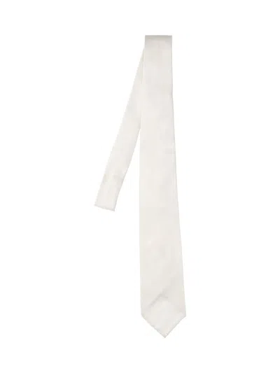 Cesare Attolini Pointed Tie In White