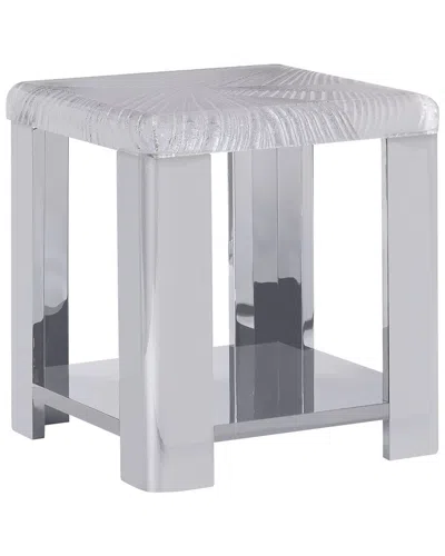 Bernhardt Aura Side Table In Silver