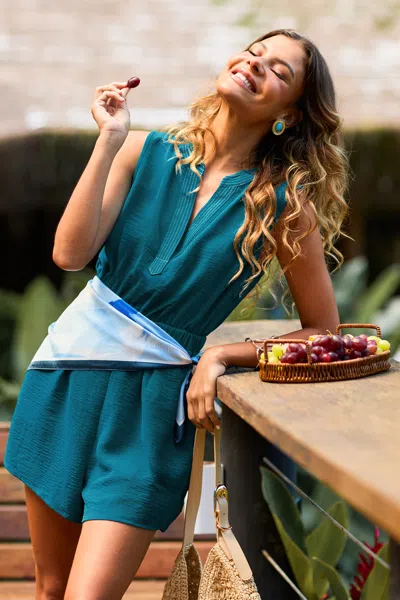 Cupshe Bondi Sun Blue Romper In Blue