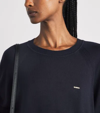 Sandro Paris Wool-blend Logo Sweater In Multi